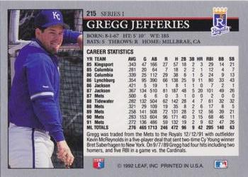 Gregg Jefferies  baseball card collectible - Main Image 2