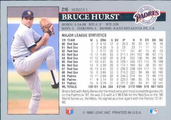 Bruce Hurst  baseball card collectible - Main Image 2