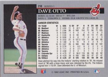 Dave Otto  baseball card collectible - Main Image 2