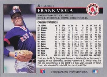 Frank Viola  baseball card collectible - Main Image 2