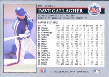 Dave Gallagher  baseball card collectible - Main Image 2