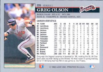 Greg Olson  baseball card collectible - Main Image 2