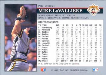 Mike LaValliere  baseball card collectible - Main Image 2