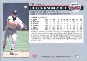 Chuck Knoblauch  baseball card collectible - Main Image 2