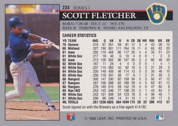 Scott Fletcher  baseball card collectible - Main Image 2