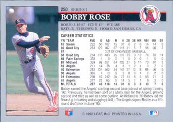 Bobby Rose  baseball card collectible - Main Image 2
