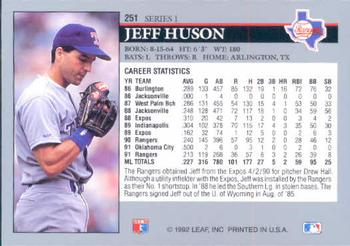 Jeff Huson  baseball card collectible - Main Image 2