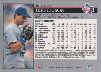 Jeff Huson  baseball card collectible - Main Image 2