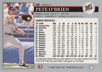 Pete O’Brien  baseball card collectible - Main Image 2