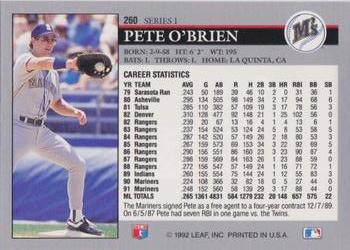 Pete O’Brien  baseball card collectible - Main Image 2