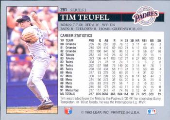 Tim Teufel  baseball card collectible - Main Image 2
