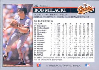 Bob Milacki  baseball card collectible - Main Image 2