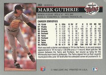 Mark Guthrie  baseball card collectible - Main Image 2