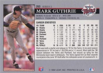 Mark Guthrie  baseball card collectible - Main Image 2