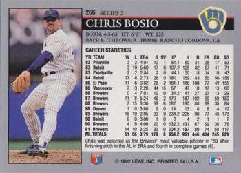 Chris Bosio  baseball card collectible - Main Image 2