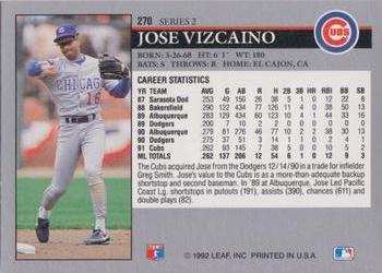 Jose Vizcaino  baseball card collectible - Main Image 2