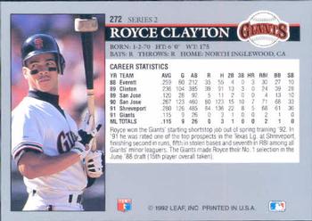 Royce Clayton  baseball card collectible - Main Image 2