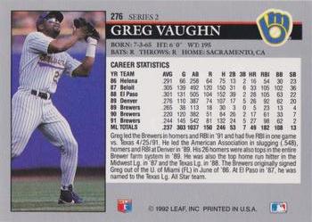 Greg Vaughn  baseball card collectible - Main Image 2