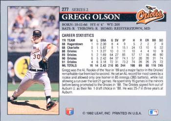 Gregg Olson  baseball card collectible - Main Image 2