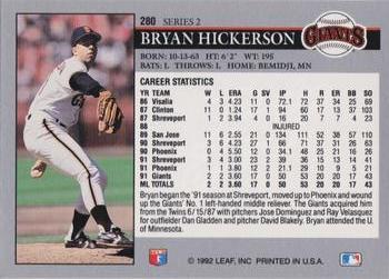 Bryan Hickerson  baseball card collectible - Main Image 2