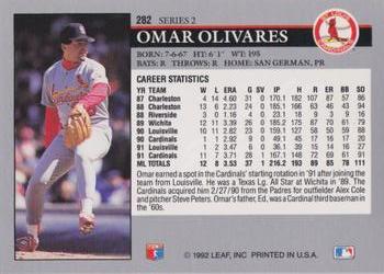 Omar Olivares  baseball card collectible - Main Image 2