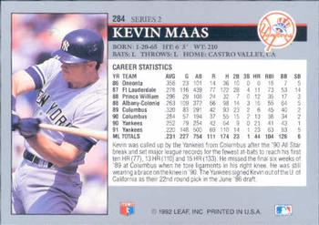 Kevin Maas  baseball card collectible - Main Image 2