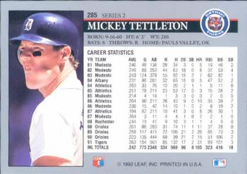 Mickey Tettleton  baseball card collectible - Main Image 2
