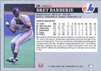 Bret Barberie  baseball card collectible - Main Image 2