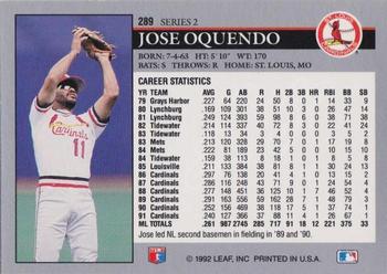 Jose Oquendo  baseball card collectible - Main Image 2