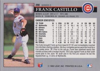 Frank Castillo  baseball card collectible - Main Image 2