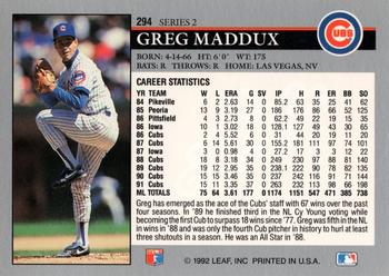 Greg Maddux  baseball card collectible - Main Image 2