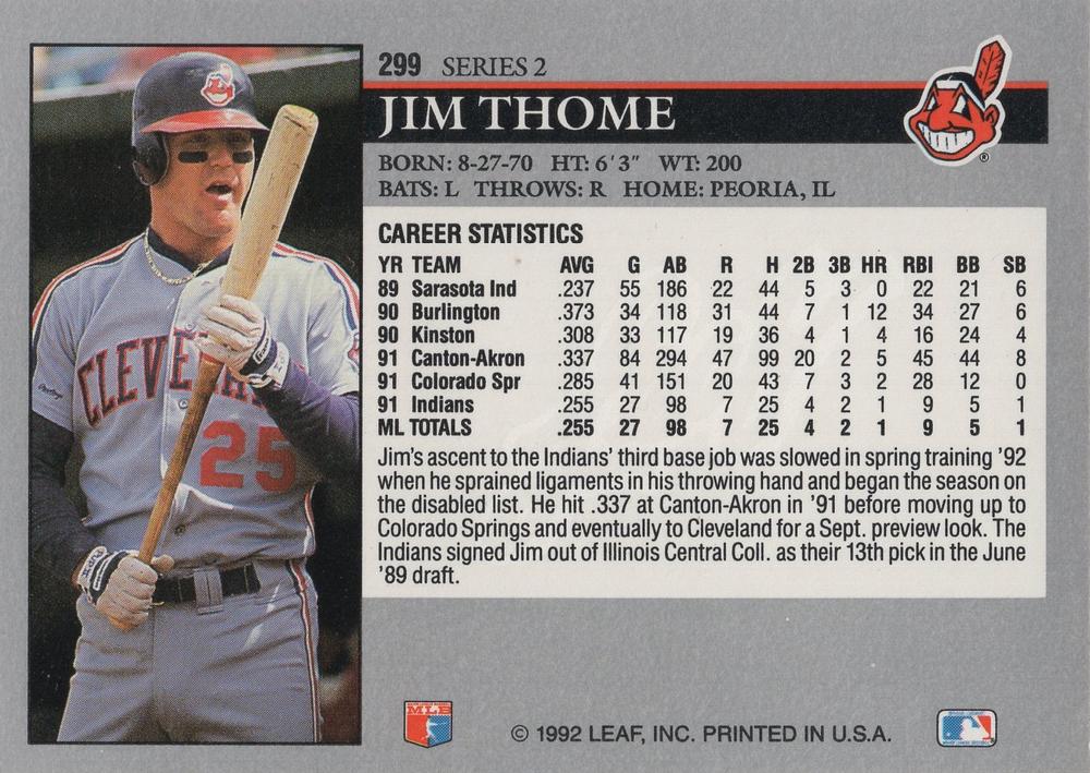 Jim Thome  baseball card collectible - Main Image 2