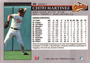 Chito Martinez  baseball card collectible - Main Image 2
