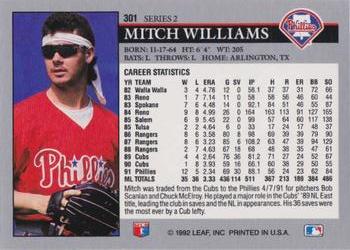Mitch Williams  baseball card collectible - Main Image 2