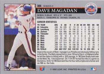 Dave Magadan  baseball card collectible - Main Image 2