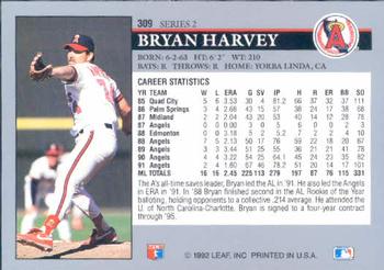 Bryan Harvey  baseball card collectible - Main Image 2
