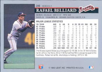 Rafael Belliard  baseball card collectible - Main Image 2