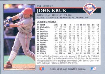 John Kruk  baseball card collectible - Main Image 2