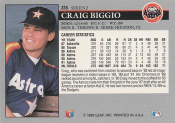 Craig Biggio  baseball card collectible - Main Image 2