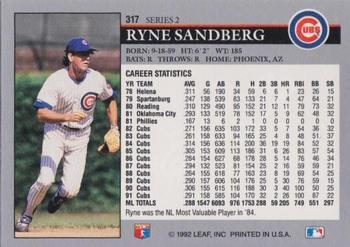 Ryne Sandberg  baseball card collectible - Main Image 2