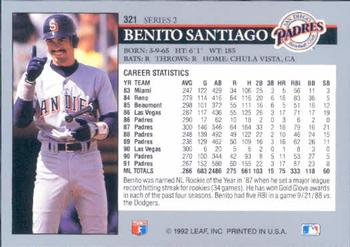 Benito Santiago  baseball card collectible - Main Image 2