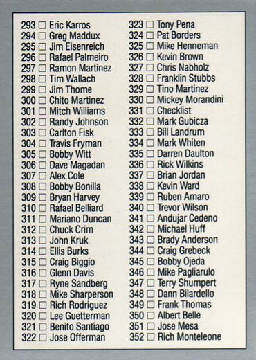 Checklist: 265-352  baseball card collectible - Main Image 2