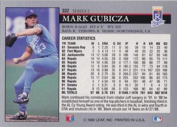 Mark Gubicza  baseball card collectible - Main Image 2