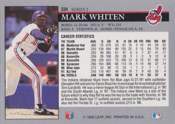 Mark Whiten  baseball card collectible - Main Image 2