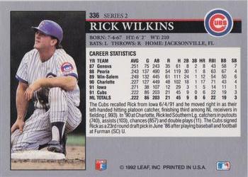 Rick Wilkins  baseball card collectible - Main Image 2