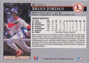 Brian Jordan  baseball card collectible - Main Image 2