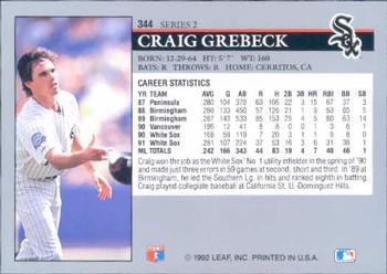 Craig Grebeck  baseball card collectible - Main Image 2