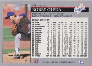 Bobby Ojeda  baseball card collectible - Main Image 2