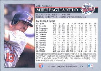 Mike Pagliarulo  baseball card collectible - Main Image 2