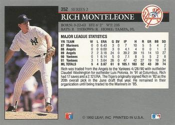 Rich Monteleone  baseball card collectible - Main Image 2